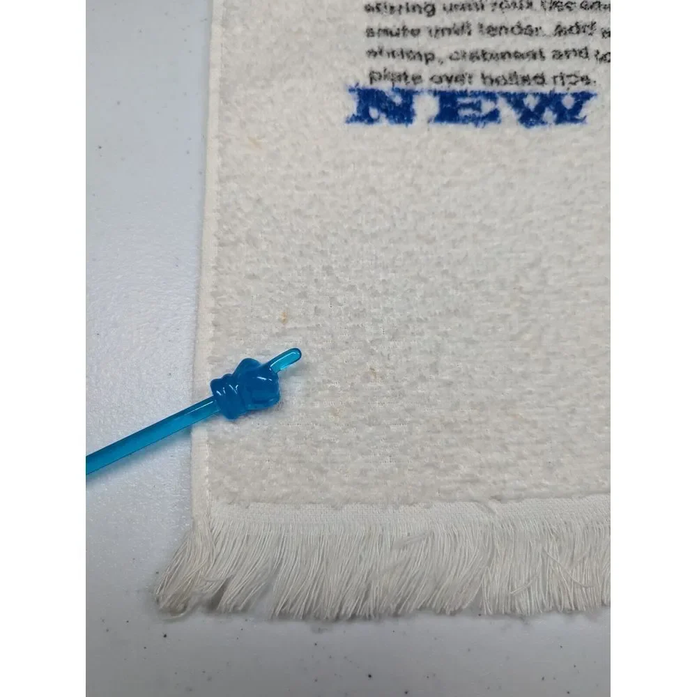 Vintage New Orleans Seafood Gumbo Recipe Kitchen Hand‎ Dish Towel Cooking 1989